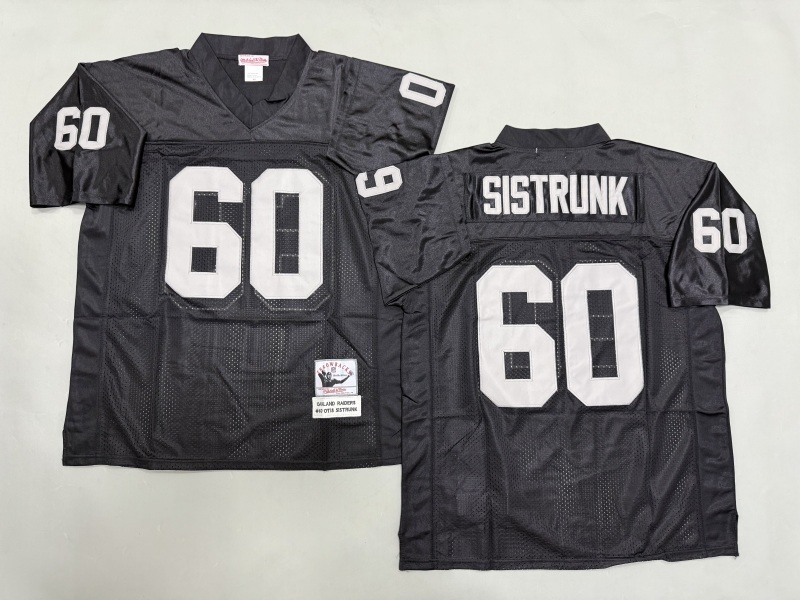 Men 2025 Nike Oakland Raiders #60 Sistrunk black Throwback Limited NFL Jersey style 001->oakland raiders->NFL Jersey